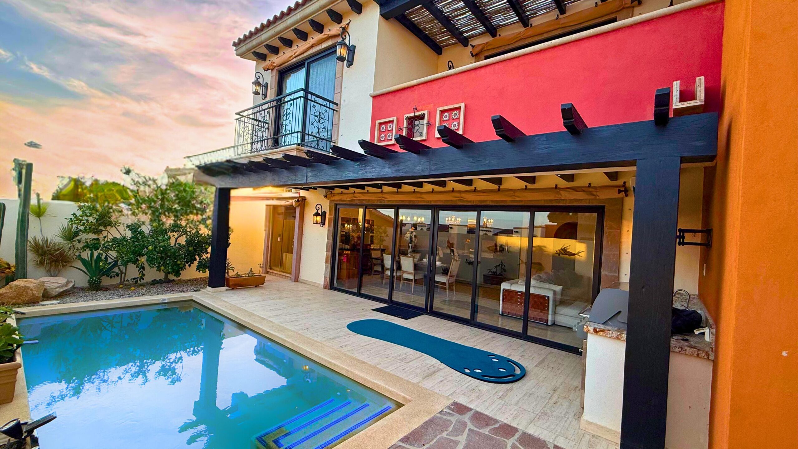 Quivira Copala The Largest Villa in Copala at QuiviraLos Cabos, Pacific SideAn exceptional opportunity to acquire the largest villa model within Copala, the private residential enclave inside Quivira Los Cabos. This four-bedroom residence plus additional bonus room has been extensively upgraded and thoughtfully remodeled, offering scale, privacy, and architectural presence rarely available in this community.The home features a private swimming pool, rooftop terrace, sauna, and expansive indoor-outdoor living areas designed for seamless entertaining. From the second level and rooftop, the property enjoys open Pacific Ocean for sale