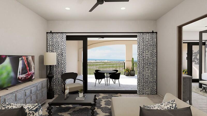 Quivira Mavila Beautiful Mavila Pueblito condo located on the first floor, featuring 3 bedrooms and 3 full bathrooms, perfect for enjoying the comfort and lifestyle that Quivira Los Cabos offers.This condo includes a private terrace, ideal for relaxing and enjoying the local climate and for sale
